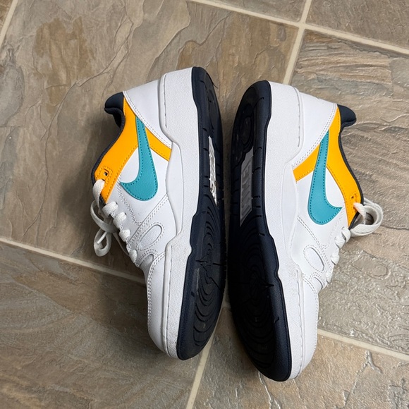 Nike Full Force Low White Sneakers with Pink and Orange Accents - Picture 2 of 8